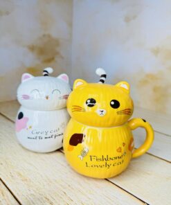 ماگ فانتزی طرح گربه تپل کد 2500