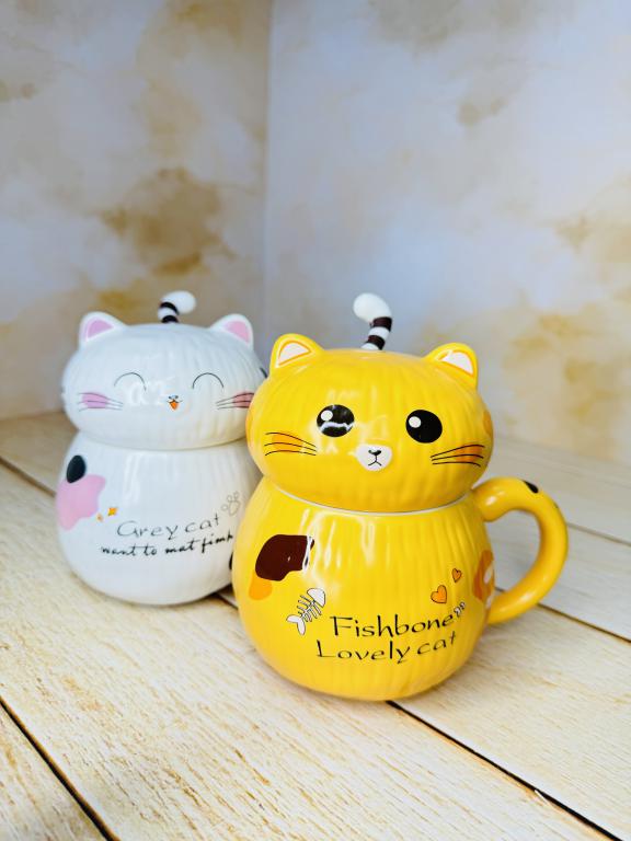 ماگ فانتزی طرح گربه تپل کد 2500