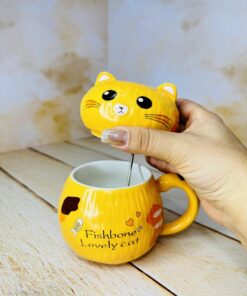 ماگ فانتزی طرح گربه تپل کد 2500