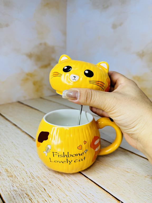 ماگ فانتزی طرح گربه تپل کد 2500