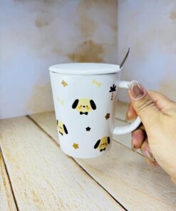 ماگ طرح دار سرامیکی سفید کد 2507