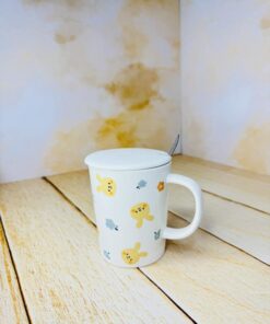 ماگ طرح دار سرامیکی سفید کد 2507