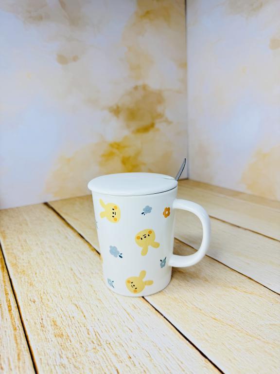 ماگ طرح دار سرامیکی سفید کد 2507