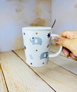 ماگ طرح دار سرامیکی سفید کد 2507