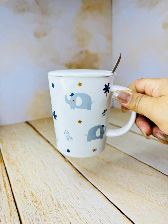 ماگ طرح دار سرامیکی سفید کد 2507