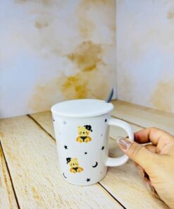 ماگ طرح دار سرامیکی سفید کد 2507