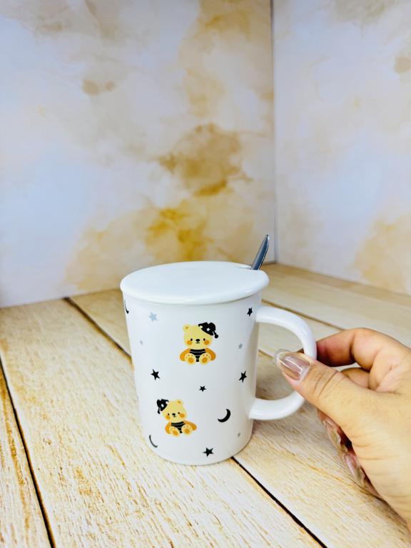 ماگ طرح دار سرامیکی سفید کد 2507