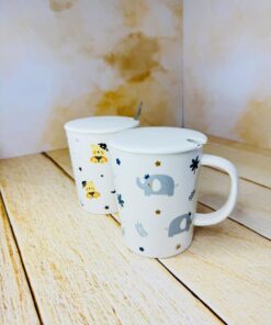 ماگ طرح دار سرامیکی سفید کد 2507