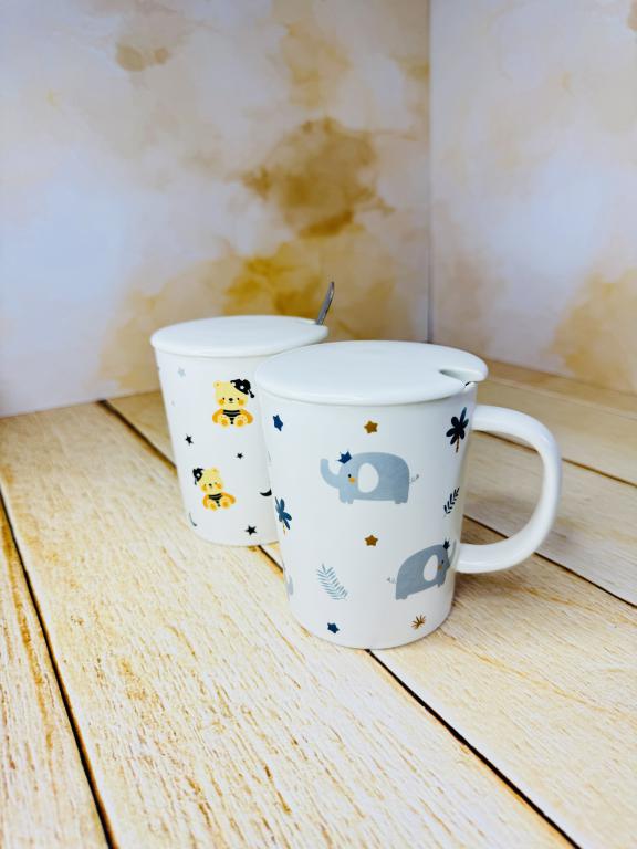 ماگ طرح دار سرامیکی سفید کد 2507