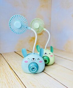 پنکه شارژی و جاقلمی طرح خرگوش کد 2510