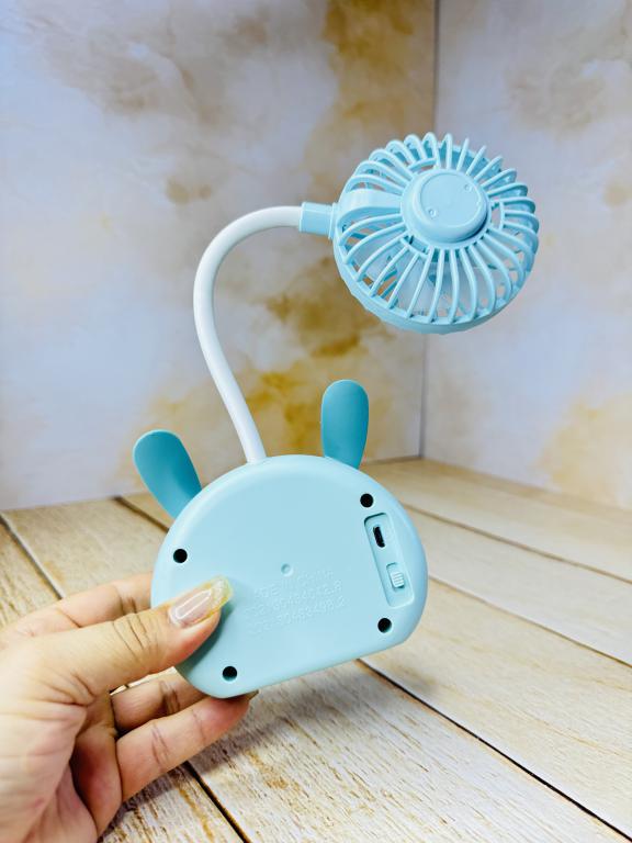 پنکه شارژی و جاقلمی طرح خرگوش کد 2510