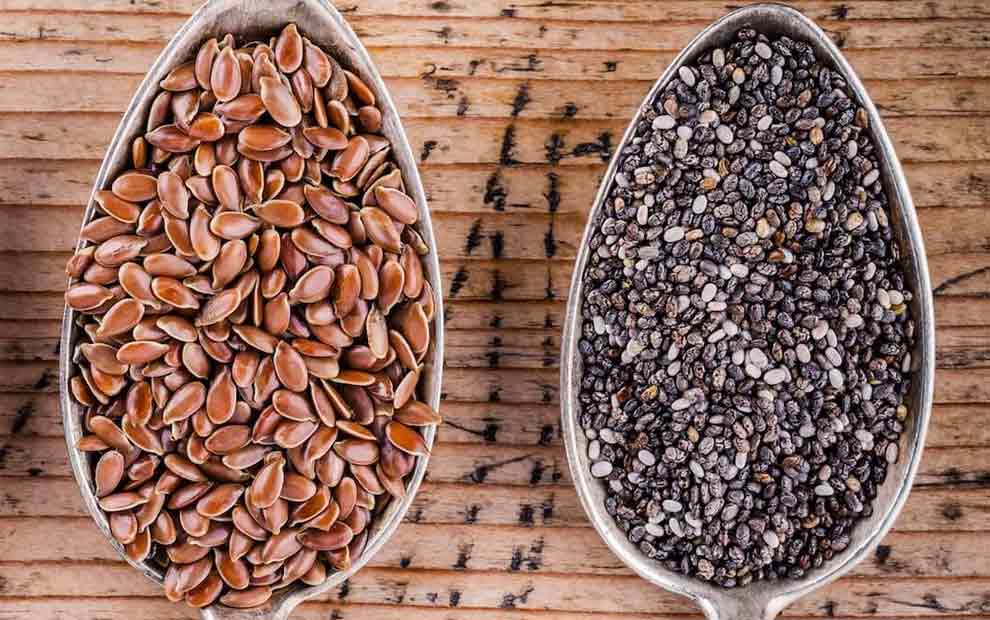 دانه چیا و کتان