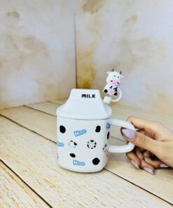 ماگ اسموتی نی دار طرح MILK و گاو کد 2567