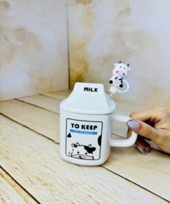 ماگ اسموتی نی دار طرح MILK و گاو کد 2567