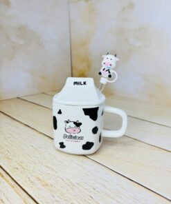 ماگ اسموتی نی دار طرح MILK و گاو کد 2567