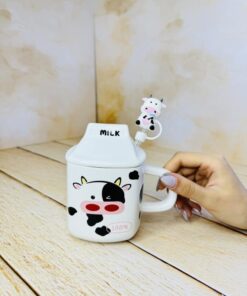 ماگ اسموتی نی دار طرح MILK و گاو کد 2567
