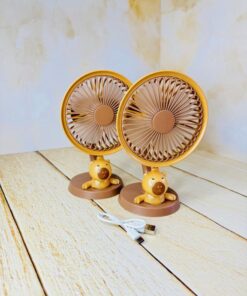 پنکه رو میزی فانتزی قهوه ای کاپی بارا کد 2573