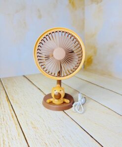 پنکه رو میزی فانتزی قهوه ای کاپی بارا کد 2573