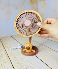 پنکه رو میزی فانتزی قهوه ای کاپی بارا کد 2573