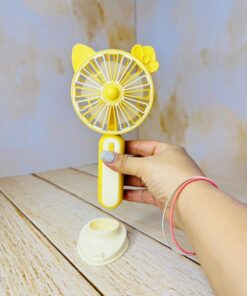 پنکه شارژی چراغ دار فانتزی کد 2591