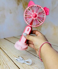 پنکه شارژی چراغ دار فانتزی کد 2591