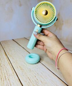 پنکه شارژی استند دار دکمه طلایی کد 2599