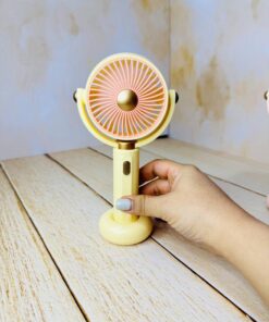 پنکه شارژی استند دار دکمه طلایی کد 2599