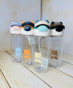 قمقمه فانتزی نی دار خرس کلاه دار کد 2601