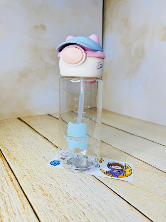 قمقمه فانتزی نی دار خرس کلاه دار کد 2601