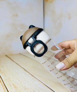 قمقمه فانتزی نی دار خرس کلاه دار کد 2601