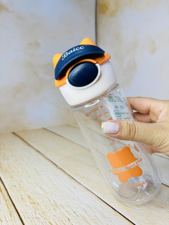 قمقمه فانتزی نی دار خرس کلاه دار کد 2601