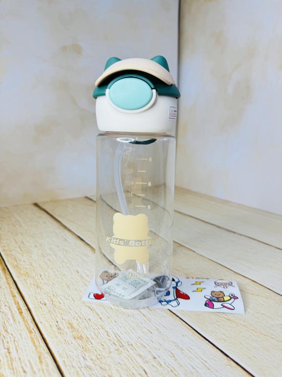 قمقمه فانتزی نی دار خرس کلاه دار کد 2601