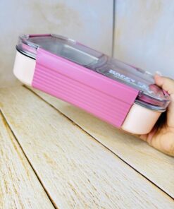 ظرف غذا (لانچ باکس) سه قسمتی واشر دار مخزن استیل کد 2603