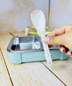 ظرف غذا (لانچ باکس) سه قسمتی واشر دار مخزن استیل کد 2603