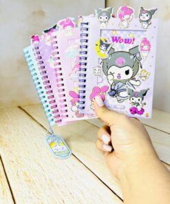 دفترچه سیمی استیکری طرح کرومی کد 2604