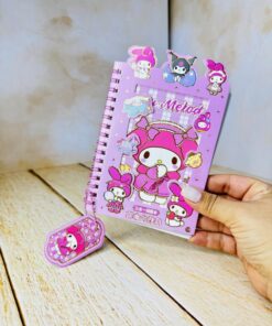 دفترچه سیمی استیکری طرح کرومی کد 2604