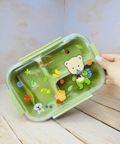 لانچ باکس و ظرف غذای سه خونه کودک کد 2618