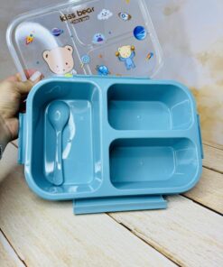 لانچ باکس و ظرف غذای سه خونه کودک کد 2618