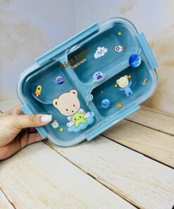 لانچ باکس و ظرف غذای سه خونه کودک کد 2618