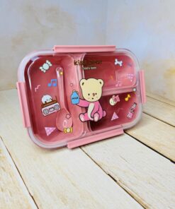 لانچ باکس و ظرف غذای سه خونه کودک کد 2618