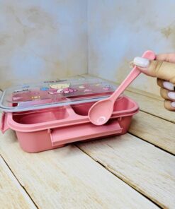 لانچ باکس و ظرف غذای سه خونه کودک کد 2618