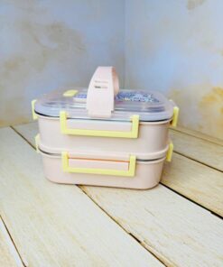 ظرف غذا و لانچ باکس دو طبقه پونی و داینی کد 2620