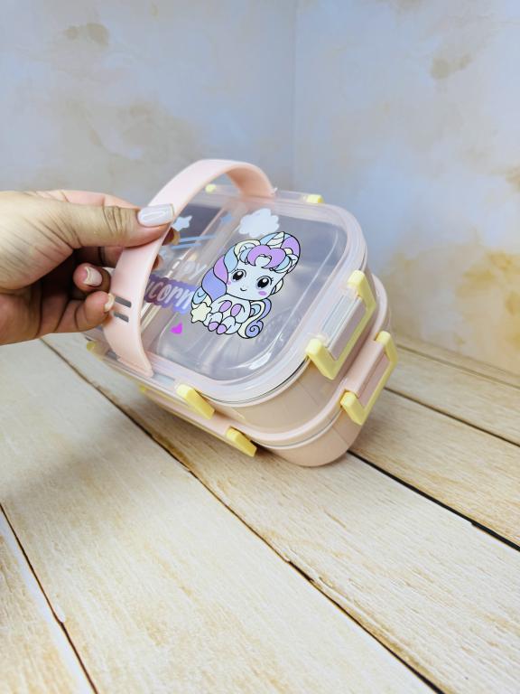 ظرف غذا و لانچ باکس دو طبقه پونی و داینی کد 2620