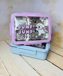 لانچ باکس و ظرف غذای چهار قسمتی طرح هاپو کد 2625