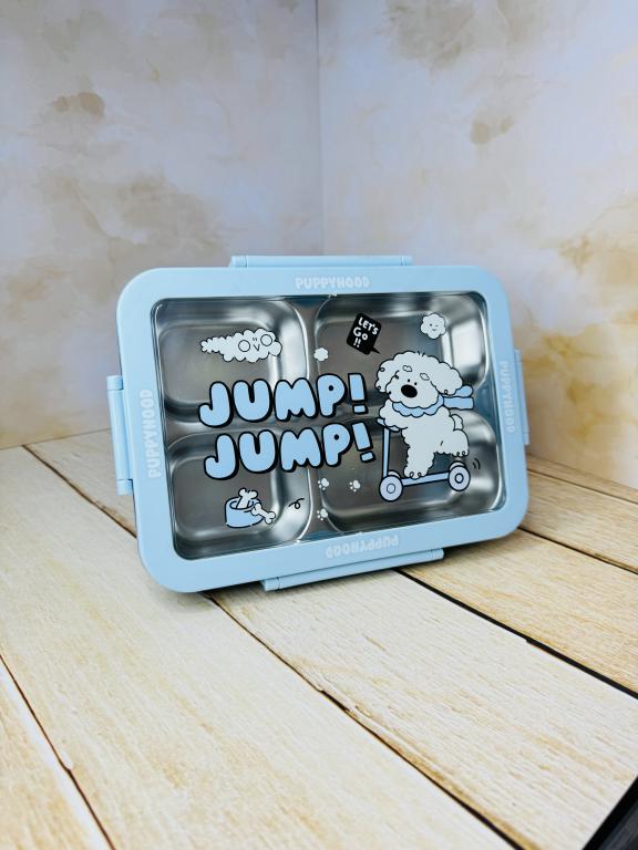 لانچ باکس و ظرف غذای چهار قسمتی طرح هاپو کد 2625