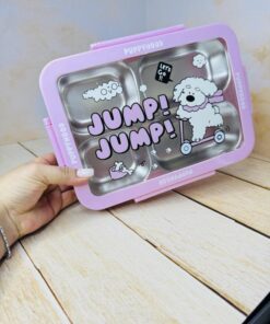 لانچ باکس و ظرف غذای چهار قسمتی طرح هاپو کد 2625