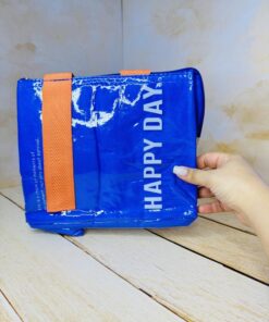 کیف لانچ باکس برزنتی کاور دار HAPPY DAY کد 2627