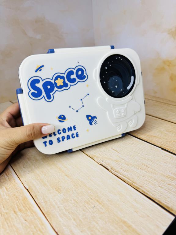 لانچ باکس و ظرف غذای سه قسمتی طرح فضانورد کد 2632