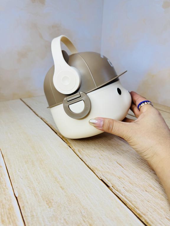 ظرف غذا و لانچ باکس مخزن استیل دوطبقه طرح تدی کد 2634