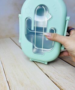 ظرف غذا مخزن استیل طرح کاکتوس کد 2635